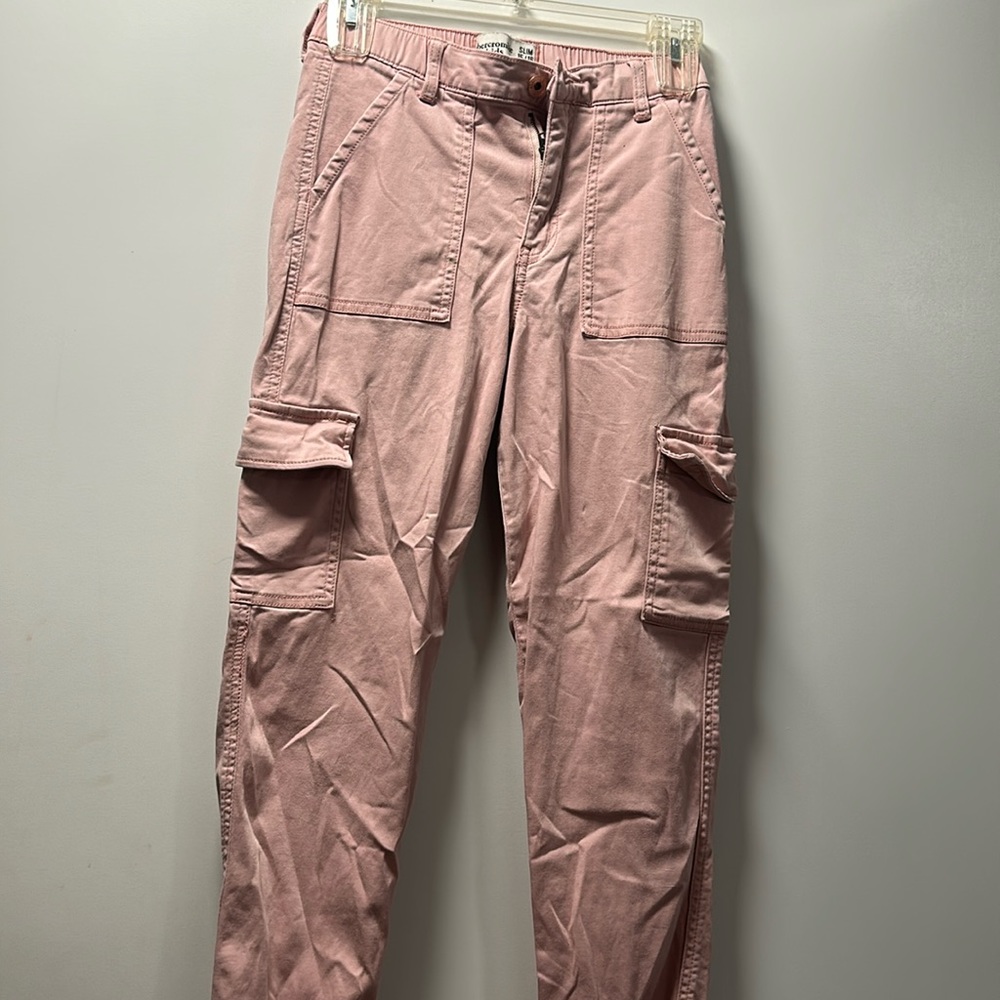Abercrombie kids pink cargo pants